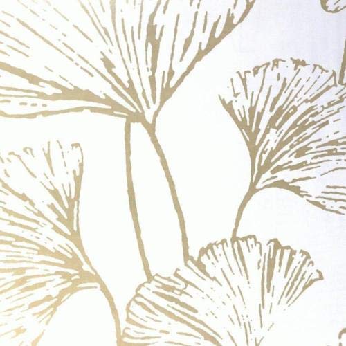 A-Street Prints Reverie Ginkgo Wallpaper, Paper, Gold, 20.5-Inch x 33 ft