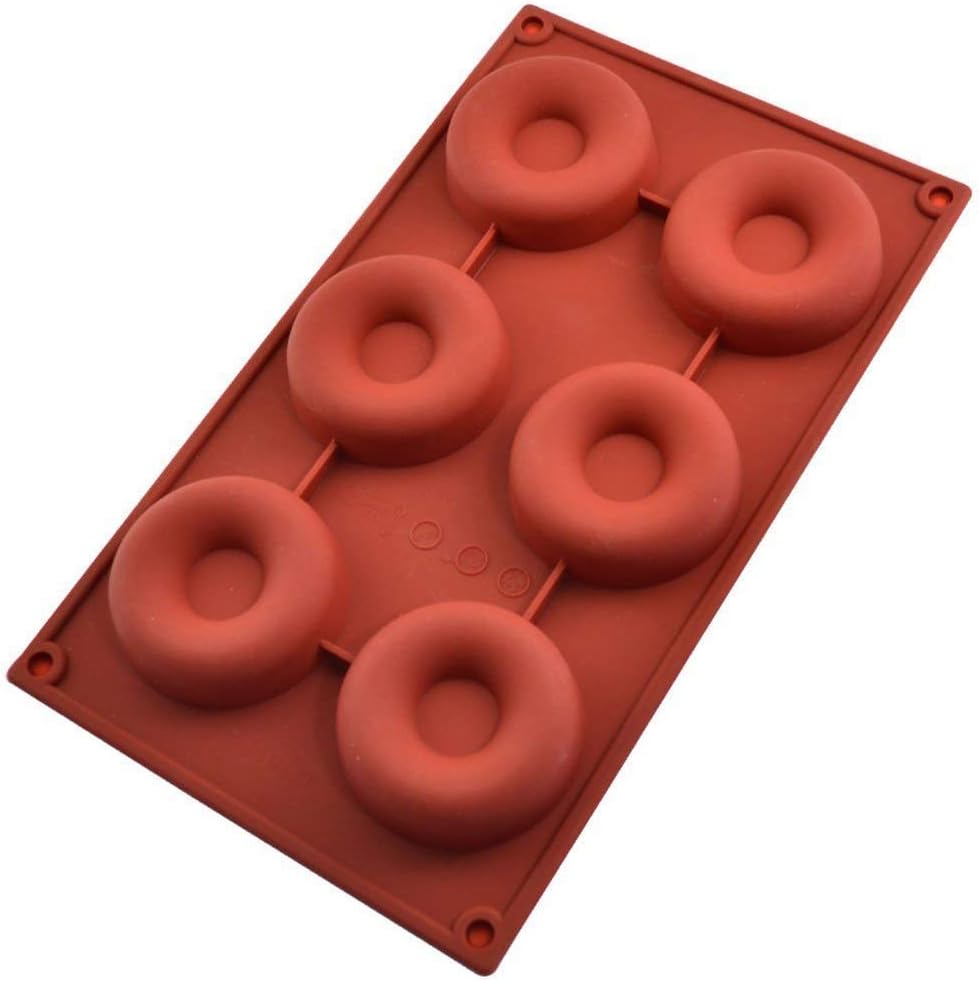6 Donut Shaped Silicone Mold Cake Baking Mold Bar Cake Pan Muffin Cups Handmade Soap Moulds Biscuit