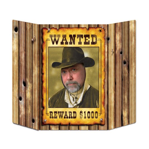 Wanted Poster Photo Prop Party Accessory (1 count) (1/Pkg)