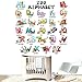 Alphabet Wall Decals Sticker - WK Home, 26 Animals Alphabet Peel and Stick Wall Art for Nursery and Kids Bedroom and Living Room