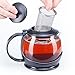 Glass Teapot with Infuser and Warmer Sleeve, Blooming Loose Leaf Tea Pot, Tea Infuser Holds 4-5 Cups - 2 Infusers Included