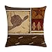 geinne 4pack Cowboy Style Throw Pillow Case Vintage Western Cowboys Riding Horses Theme Decorative Square Cotton Linen Cushion Cover for 18 X 18 Inch Pillow Inserts (Cowboy-2)