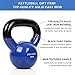PROMIC Fitness Barbell Vinyl Casted Iron Kettlebell, Single (10lb)