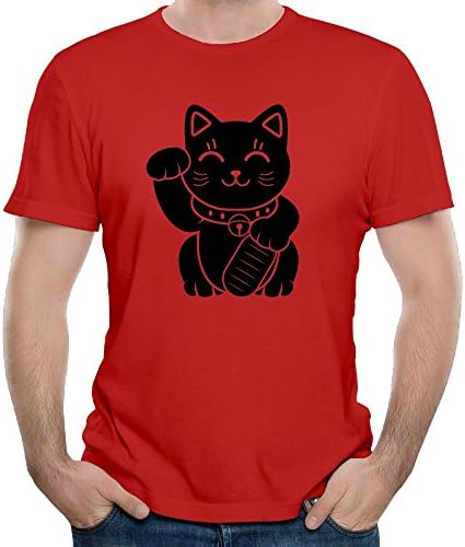 Funny Men's Tee Style T-shirt - Japanese Lucky Cat