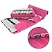 Samaz 80 Slots Marker Carrying Bag Marker Case for Primascolor Marker and Copic Marker (Rose Red)