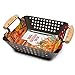 Camerons Grill Basket- Non-Stick BBQ Barbecue Grilling Wok w Heat-Resistant Handles for Meat, Vegetables, and Seafood
