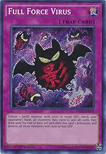 Amazon Com Yu Gi Oh Full Force Virus Rate En078 Secret Rare 1st Edition Toys Games
