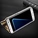 Galaxy S7 Edge Case, AICase Luxury Translucent View Window Sleep/Wake Up Function Cover Mirror Screen Flip Electroplate Plating Stand Full Body Protective Case for Samsung Galaxy S7 Edge (Gold)