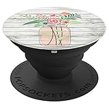 Shiplap Mason Jar with Flowers - PopSockets Grip