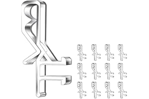 Gaicabi 1-7/8 Inch Hidden Channel Valance Clips for The Valance with A Groove in The Back (24Pcs)