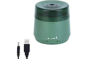 BOCYTEOPR Automatic Electric Pencil Sharpener, USB & Battery Operated, Adjustable Sharpening for Colored Pencils(6-8mm), for School/Classroom/Student (Green)