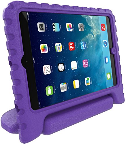 iPad Air Kids Case: Stalion Safe Shockproof Protection for Apple iPad Air (5th Generation)(Purple Grape) Kid Proof + Ultra Lightweight + Comfort Grip Carrying Handle + Folding Stand