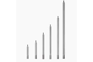 LYSHUJLI 6pcs Dial Indicator Extension Stem Rod Set,30 40 60 80 100 150mm Long Extend Rod.Electrical Digital Indicator Extension Stem Rod Set, M2.5 Thread,5mm Diameter