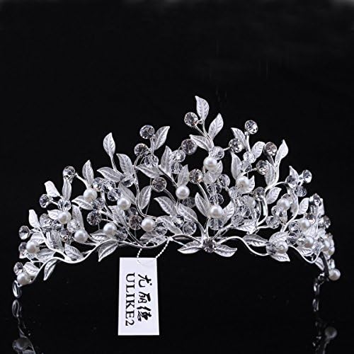 Ulike2 Wedding Bridal Crystal Rhinestone Tiara Flower Style Gold/Silver Plated Crown Headpiece Headwear Hair Jewelry