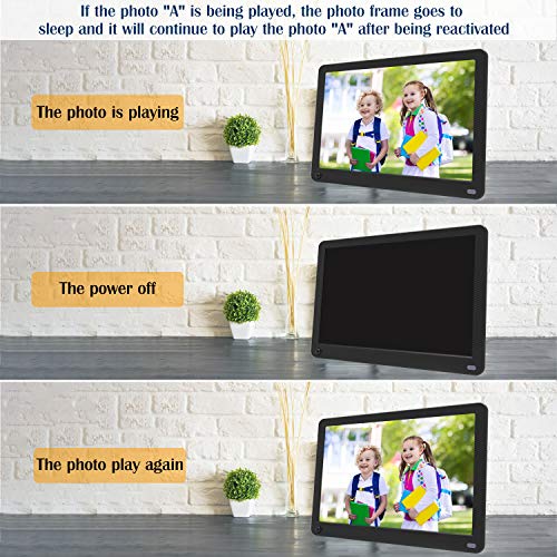 Kenuo Digital Picture Frame 10.1 Inch Motion Sensor Include 32GB Card 1920x1080 IPS Screen