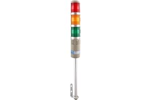 Baomain Industry Tower Lamp Stack Continuous Signal Light Buzzer DC 24V 5W Red Yellow Green LED LTA-502TJ