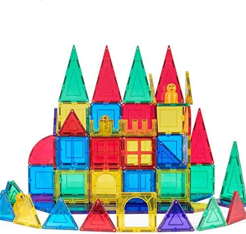 cossy 72 Pcs Magnetic Tiles, 3D Magnet 