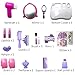 21Pcs Pretend Makeup Kit for Girls Cosmetic Pretend Play Dress-up Beauty Salon Toy Set with Mirror Best Gift for Kids