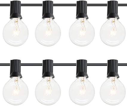 Wxcck Wasserdichte Led Lichterkette Fur Den Aussenbereich G40 Vintage Mit 25 Led Lampen Dekorative Innen Aussenleuchten Fur Gartenpatio Gartenhaus Weihnachtsbaumpartys Amazon De Sport Freizeit