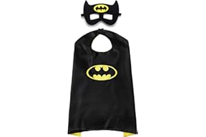 Folklyzo Superhero Capes and Masks Kids Costumes for Boys Girls Halloween Cosplay Dress Up Party Favors