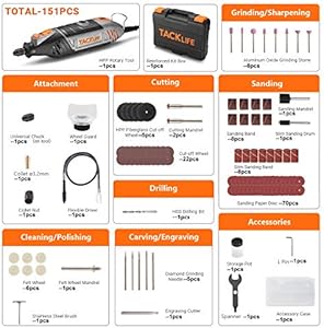TACKLIFE Rotary Tool Kit : Great value.