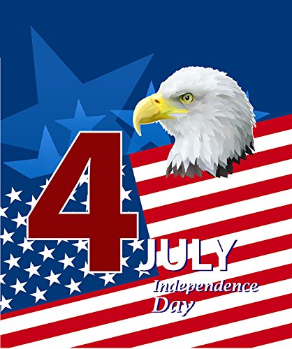 Alaza Double Sided American Independence Day 4th July Flag Eagles