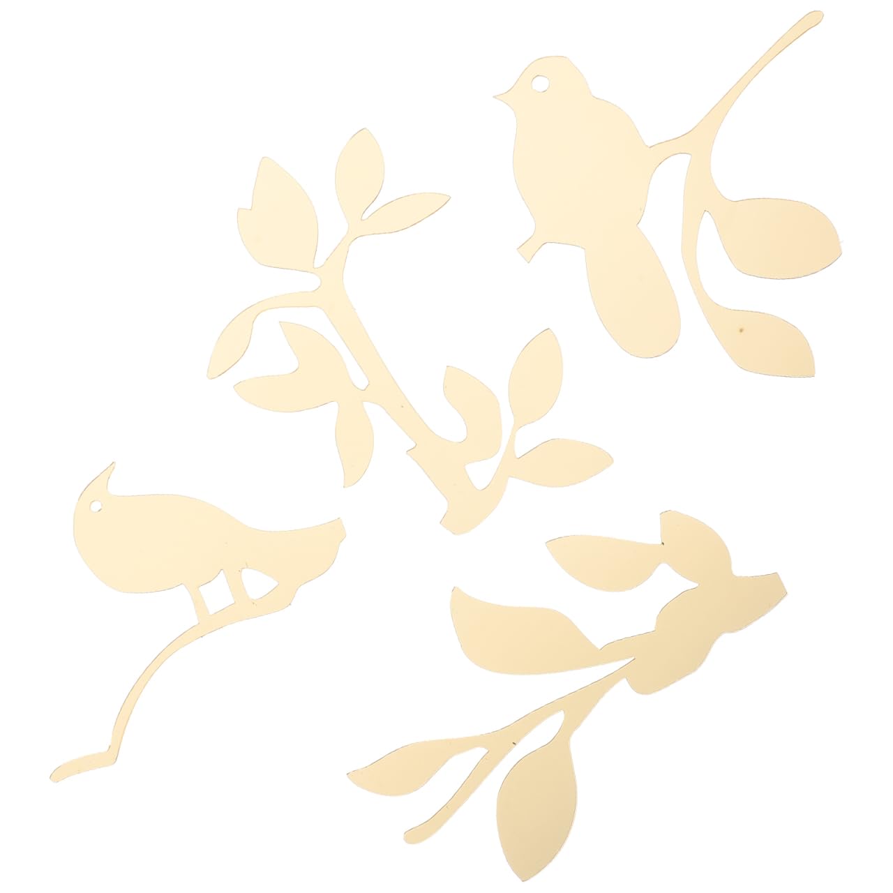 OSALADI 2Pcs 3D Acrylic Bird and Leaf Wall Mount Decoration for Home and Kids Room - Easy to Apply Creative Wall Stickers for Living Room Bedroom