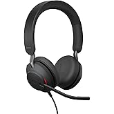 Jabra Evolve2 40 SE (2026 Version) Wired Stereo Noise-Cancelling Headset - Features 3-Microphone Call Technology and USB-C/A Cable - MS Teams Certified, Works with All Platforms - Black