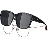 LOHO Polarized Over Glasses Sunglasses for Women Men, 0.78 oz Lightweight 2026 Oversized Square fit over Sun Glasses, UV400