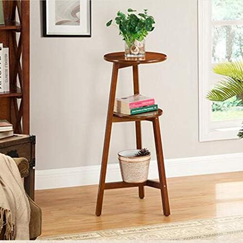 Mu Household Shelves Shelving 3 Tiers Shelf Solid Wood Flower Stand Living Room Furniture H 60Cm, H75Cm, H90Cm Racks