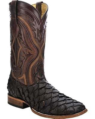 Amazon.com | Corral Men's Pirarucu Fish Cowboy Boot Square Toe - C3042 ...