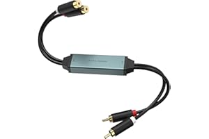 Hizsoaor Hum Eliminator, RCA Ground Loop Noise Isolator, Dual Channel Audio Filter, Compatible with Computer, Amplifier, Vehicle Player, Car Audio Stereos and More