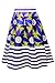 Annflat Women's African Print Knee Length Flare Skirts with Pockets Small Purple