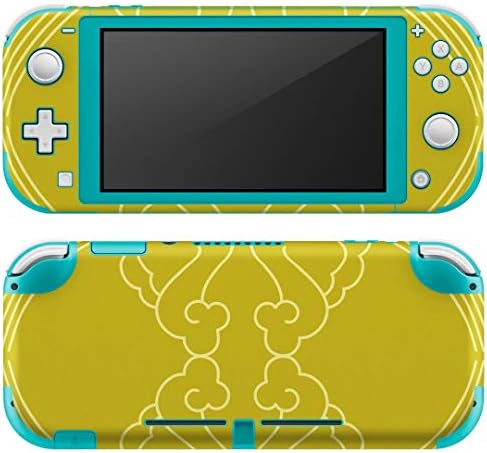 Igsticker Nintendo Switch Lite 専用 デザインスキンシール 全面 任天堂 スイッチ ライト 春の新作 ゲーム機 カバー 黄色 ボーダー チェック ステッカー エアフリー 模様 Video アクセサリー フィルム Game