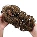 REECHO Thick 2PCS Updo Messy Hair Bun Curly Wavy Ponytail Extensions Hairpieces Hair Scrunchies for Women Girls Color Ash Light Brown