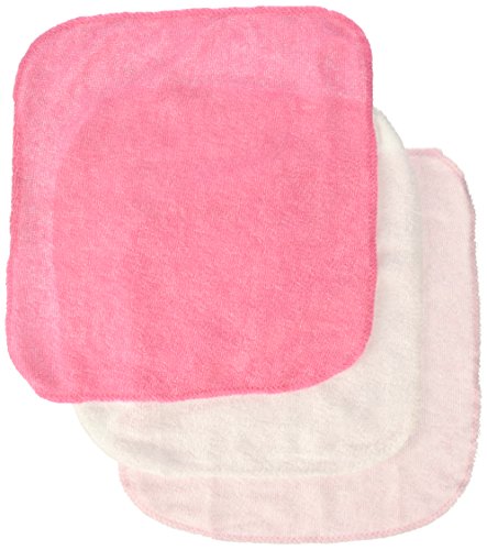 Nuby 24 Piece Baby Soft Terry Bath Washcloth Value Set, Pink, Girl
