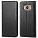 Galaxy S8 Case, SHIELDON Genuine Leather Galaxy S8 Wallet Case [Folio Style] [Stand Feature] Magnetic Closure Flip Cover with Credit Card Slots for Samsung Galaxy S8 (2017) - Black