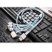 USB Cable, 4 in 1 Multiple USB Charger Cable Adapter Universal for iPhone 6s, 6s Plus, 5 / 5S / 5C / SE, 4S 4, iPad Mini, Galaxy S6 Edge, S4, S5, Note 4 5, all Android and Tablets (Blue)