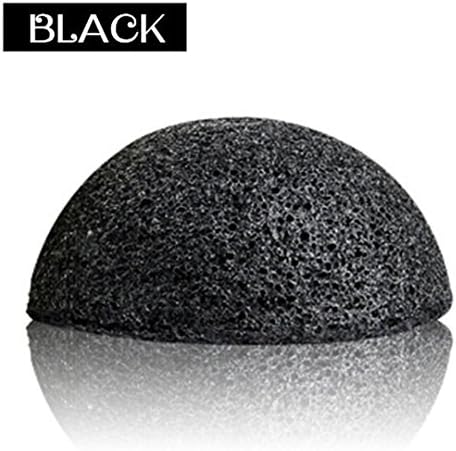 Facial Puff Face Cleanse Washing Sponge Konjac Konnyaku Exfoliator Cleansing Sponge Facial Care Makeup Tools BambooCharcoal black