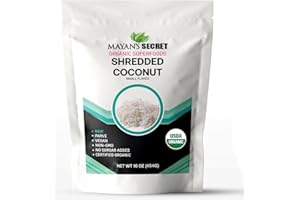 MAYAN'S SECRET USDA Certified Organic Coconut Flakes Unsweetened 1 Lb -Perfect for Baking | Making Coconut Milk (Coconut Flakes Small 1 LB)
