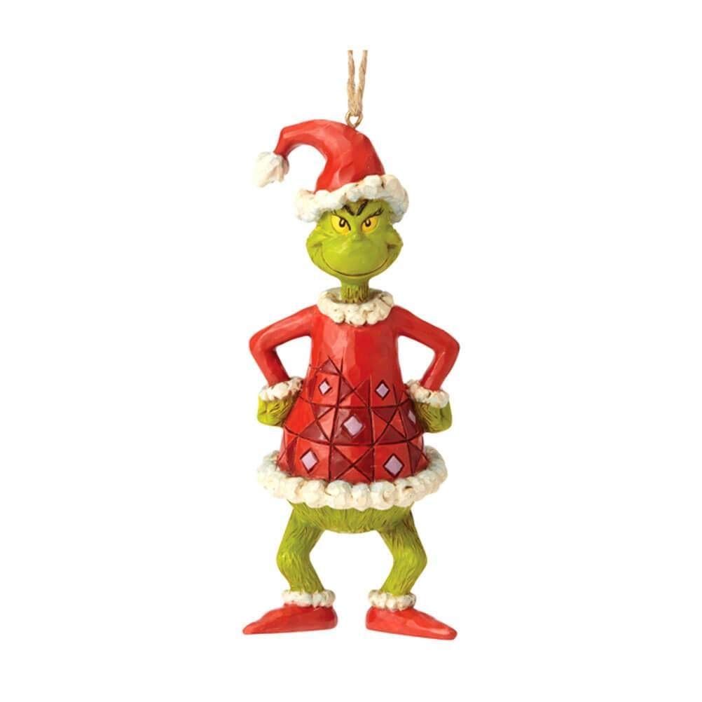 Grinch By Jim Shore Grinch Deressed Santa Hanging Ornament, 6002074