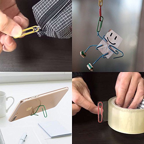image for Jumbo Paper Clips MANYEE 450PCS Metal Construction Paper Clips Assorte