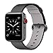 Smart Watch Band, Uitee Woven Nylon Band for Apple Watch 38mm Series 1 & 2, Uniquely and Artistically Designed Replacement Strap for iWatch, Best Comfortably Light With Fabric-Like Feel (Black)