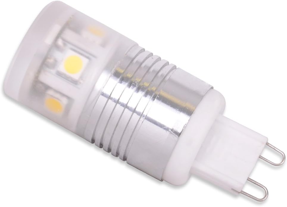 Lot de 5 Ampoules G9 à LED 9 x SMD 2,5 watt (250 lumens) Blanc Chaud 3
