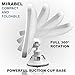 Mirabel 7X Magnifying Lighted Vanity Makeup Mirror & Shaving. White LED lighting, Locking Suction-Cup, 360 Rotation, Battery Operated.