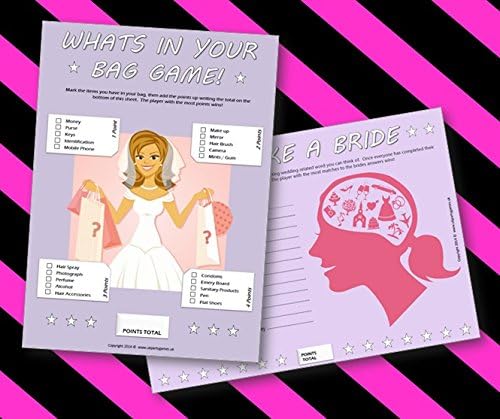 Hen Night Party Games- DUO - 2 games - Think Like A Bride - Whats In Your Bag - #DUO