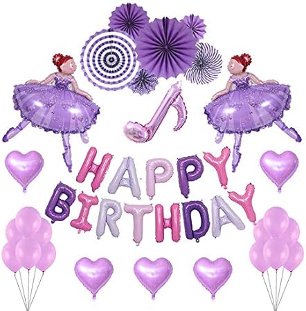 Anniversaire Ballon Annees La Decoration Rose Joyeux Anniversaire Convient A Chacun Type De Decoration Danseur De Ballet A T Il Explique Amazon Fr Cuisine Maison