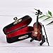 Dengguoli Size 3 inch Mini Violin Dollhouse Miniature Musical Instrument Wooden Model Decor with Bow, Stand Support, and Case
