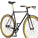 Pure Fix Original Fixed Gear Single Speed Bicycle, India Matte Black/Babylon Gold, 54cm/Medium