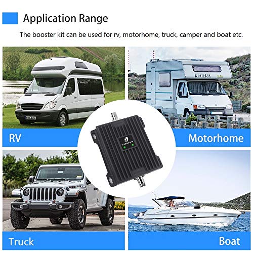 Cell Phone Signal Booster for RV, Motorhome, Cabin, Camper and Boat - Boost Verizon, AT&T T-Mobile 4G LTE Data - Dual 700MHz Band 12/13/17 Cellular Repeater Kit with Magnet/Omni Antennas - Thumbnail 3